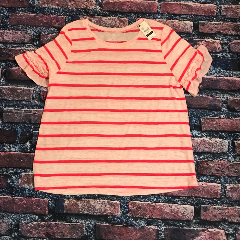 🌺NWT Lane Bryant 14/16 Striped Ruffle Top🌺